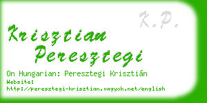 krisztian peresztegi business card